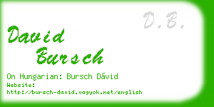 david bursch business card